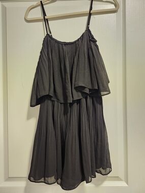 Naked Zebra | Black Spaghetti Strap Tiered Romper